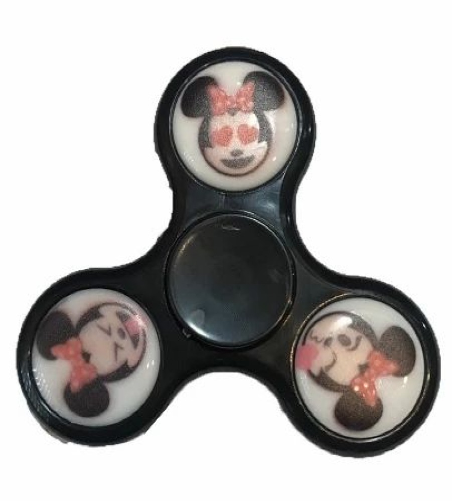 Toys * | Best Reviews Of Disney Fidget Spinner Minnie Mouse Light Up Black