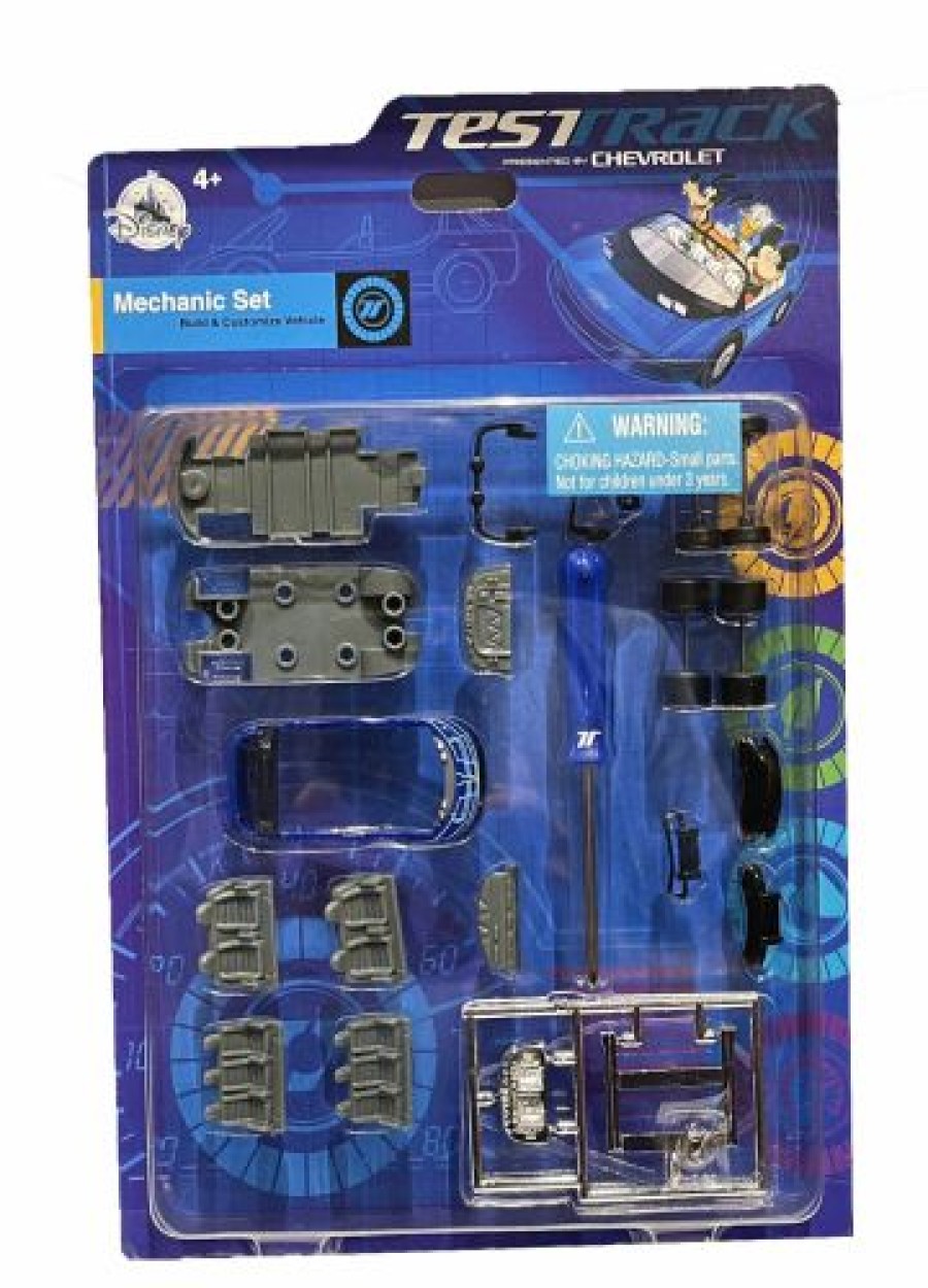 Toys * | Best Deal Disney Test Track Mechanic Set Build & Customize Vehicle