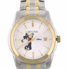 Toys * | Best Reviews Of Disney Wrist Watch For Men Bulova Golf Mickey Two-Tone