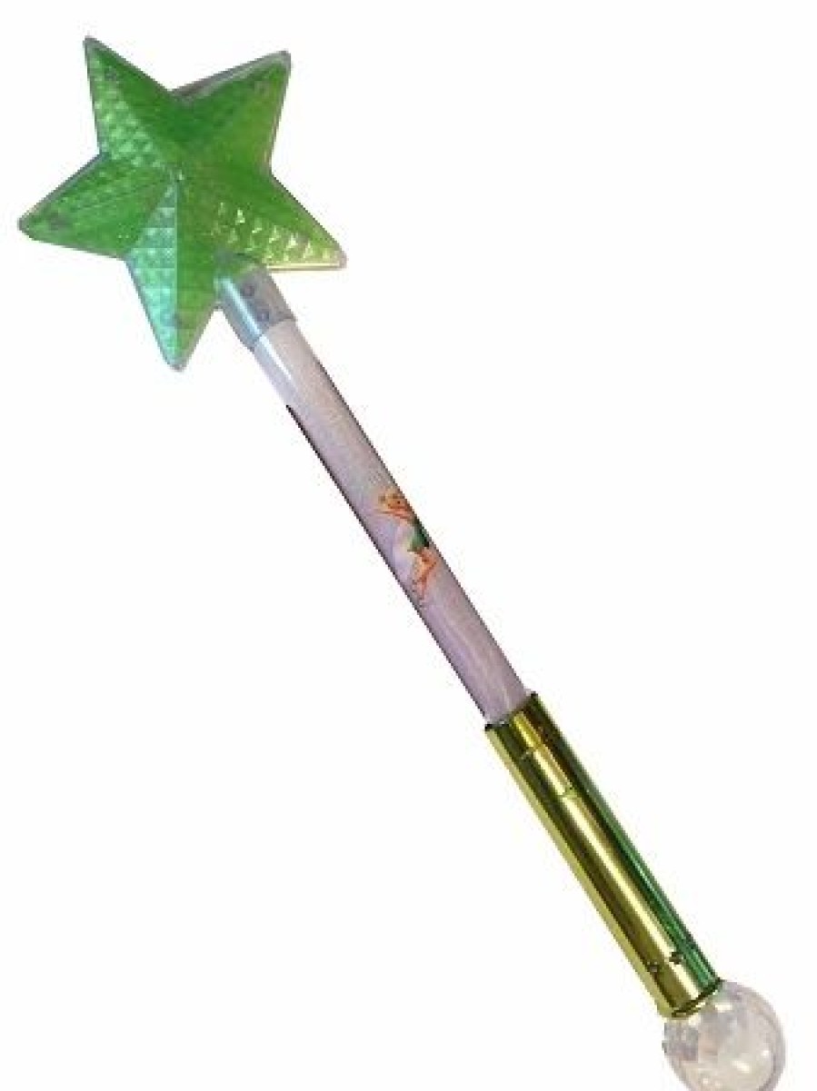 Toys * | Best Pirce Disney Light Up Wand Tinker Bell Star Wand With Crystal Ball Green